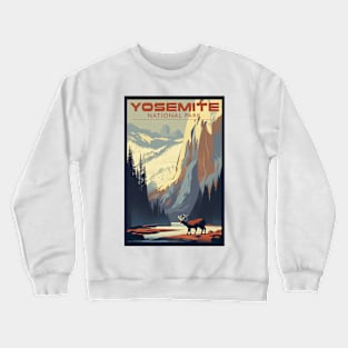 Yosemite National Park Vintage Travel Poster Crewneck Sweatshirt